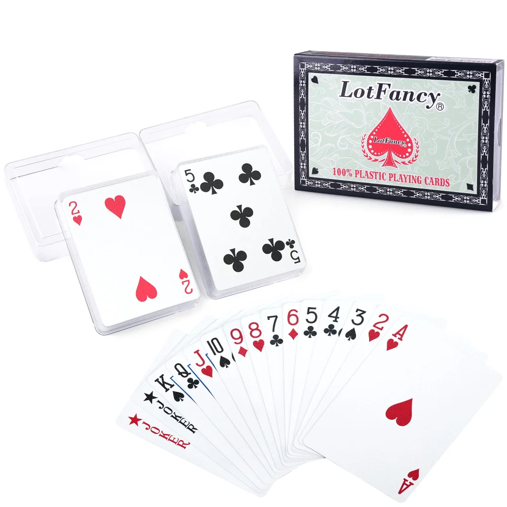 LotFancy Playing Cards, 2 decks, 2-pack, Blue