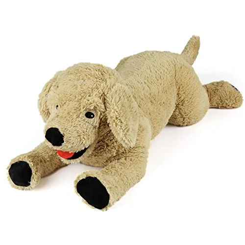 LotFancy Golden Retriever Stuffed Animal, 26 in, Beige