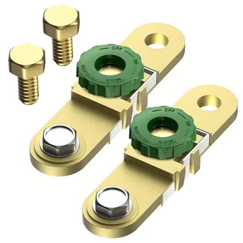 LotFancy Side Post Battery Disconnect Switch, 2-pack, Green