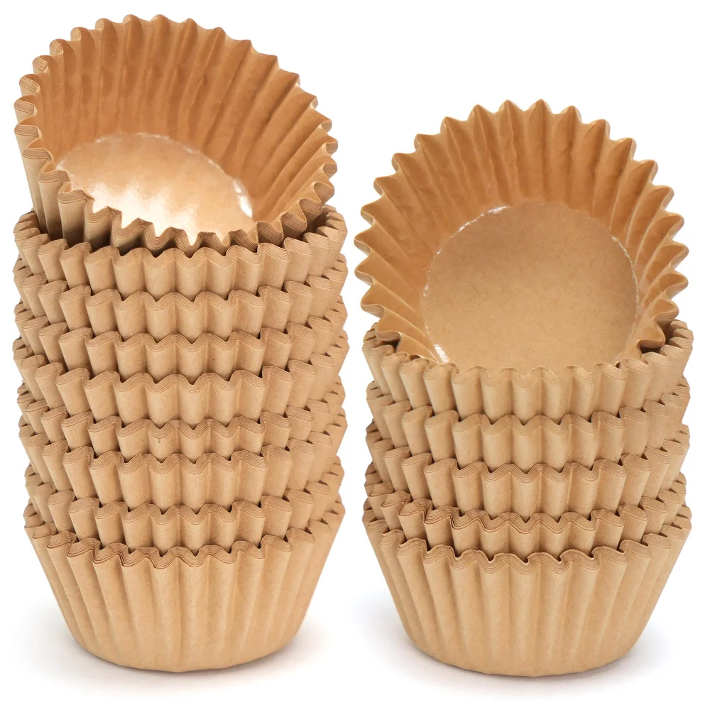 LotFancy Heavy Duty Natural Cupcake Liners, 200-pack