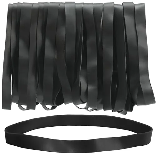 LotFancy Large Rubber Bands, 30-pack, Black