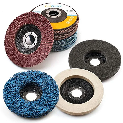 LotFancy Flap Disc Set for Angle Grinder, 4.5 in, 40-120 grit, 11-pack