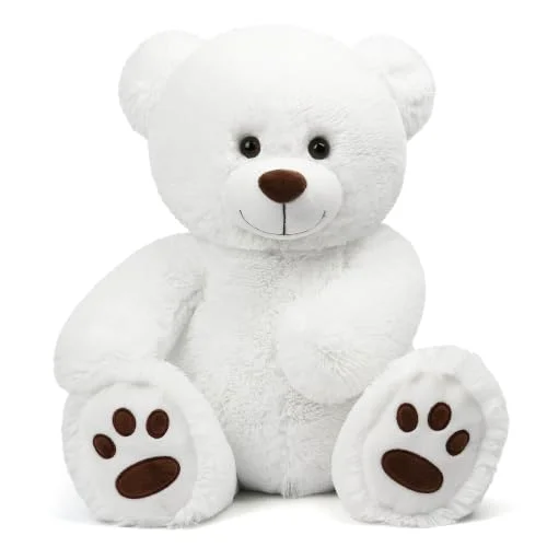 LotFancy Teddy Bear Stuffed Animals, 20 in, White
