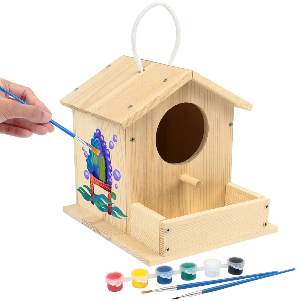 LotFancy Bird House Kit, Natural