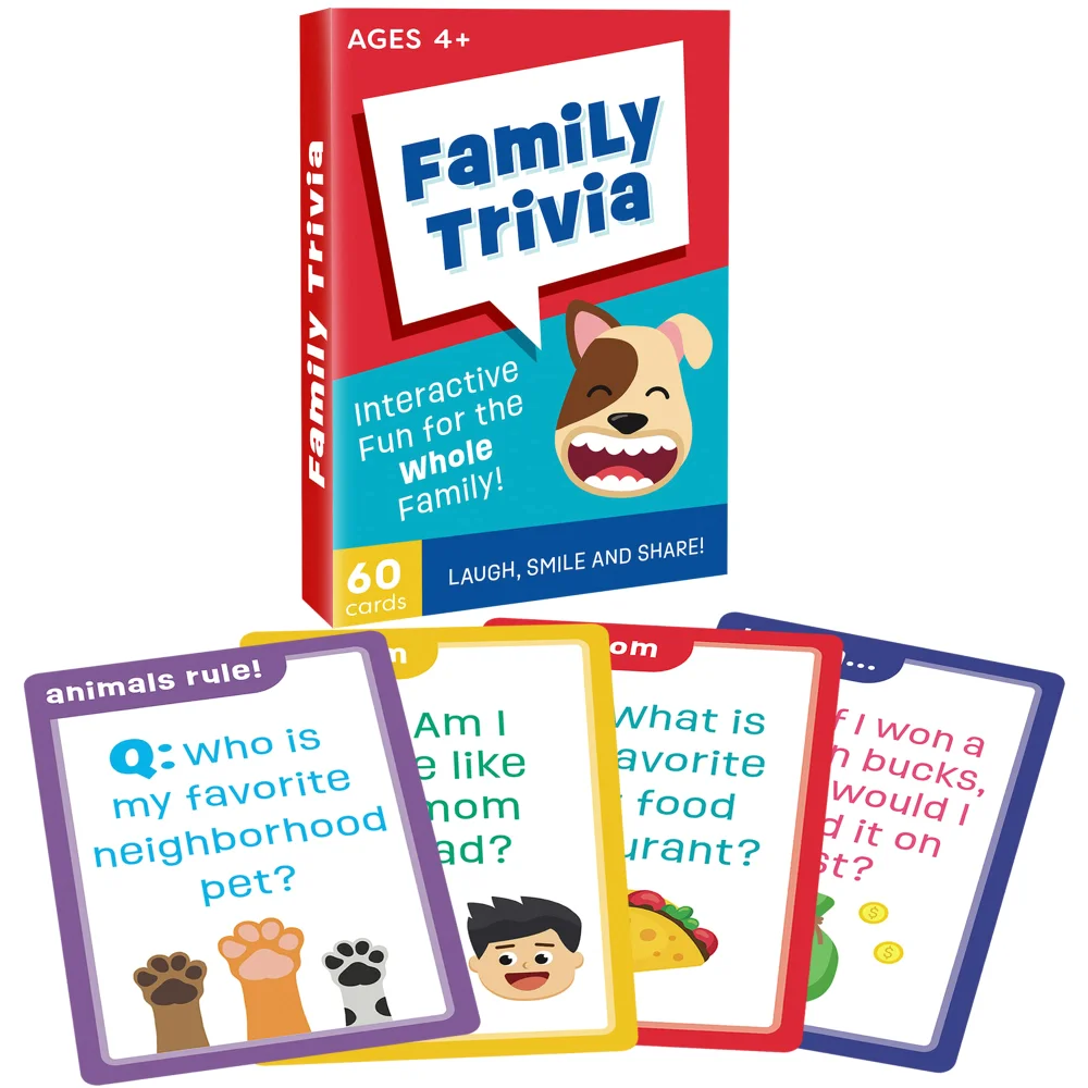 LotFancy Family Trivia Game, Blue