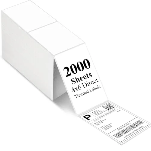 LotFancy Thermal Shipping Labels, 4x6 in, 2000-pack