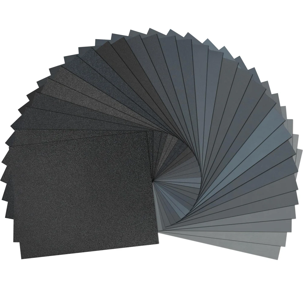 LotFancy Wet Dry Sandpaper, 9x11 in, 80-3000 grit, 30-pack