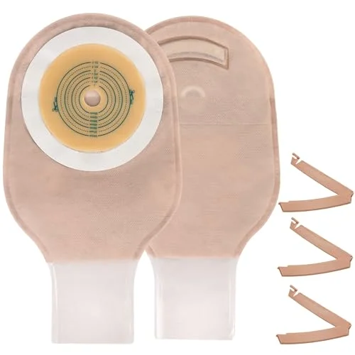 LotFancy Ostomy Bags One Piece Drainable, 10-pack, Beige