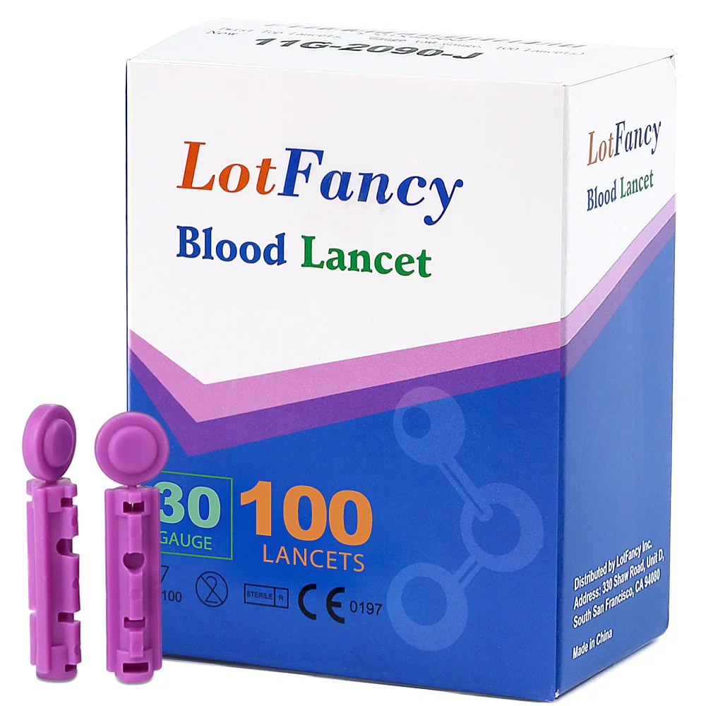 LotFancy Lancets for Blood Testing, 30 gauge