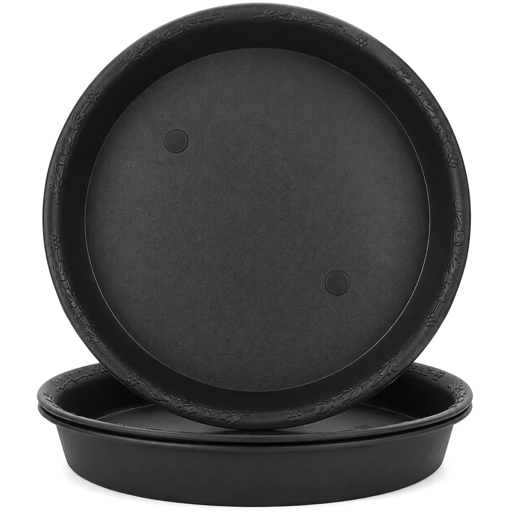 LotFancy Plant Saucer, 9 in, 3-pack, Black