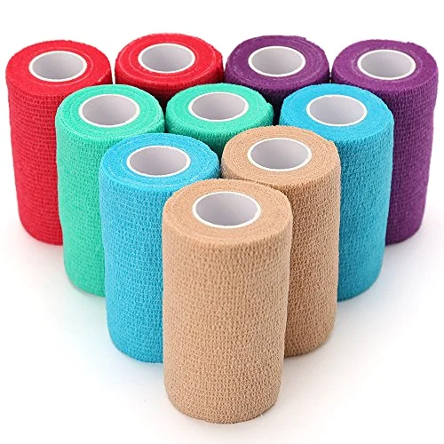LotFancy Vet Wrap, 4 in, 5 yd rolls, 10-pack