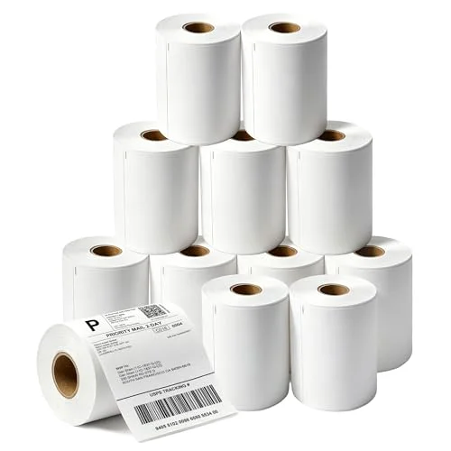 LotFancy Thermal Labels for DYMO 4XL, 4x6 in, 12 rolls