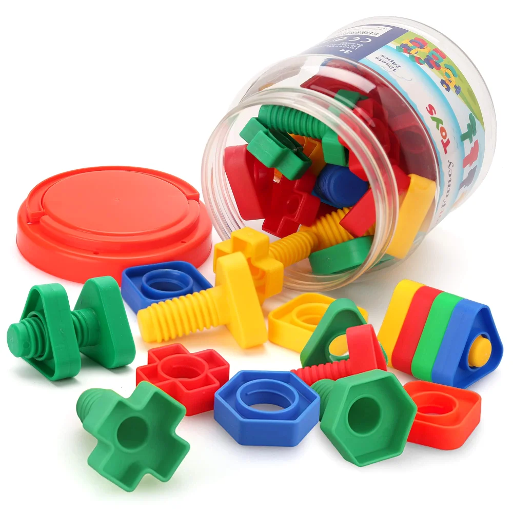 LotFancy Nuts and Bolts, 24-pack