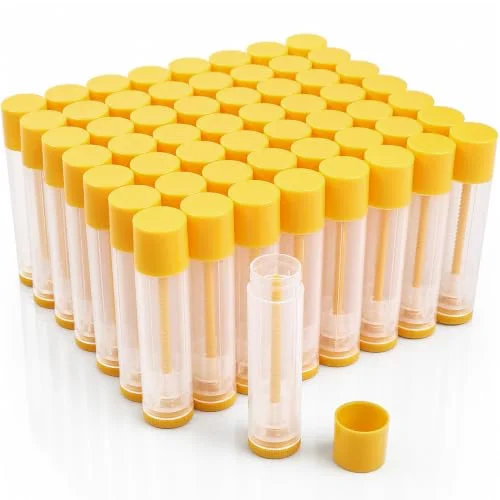 LotFancy Lip Balm Tube Empty, 50-pack, Yellow
