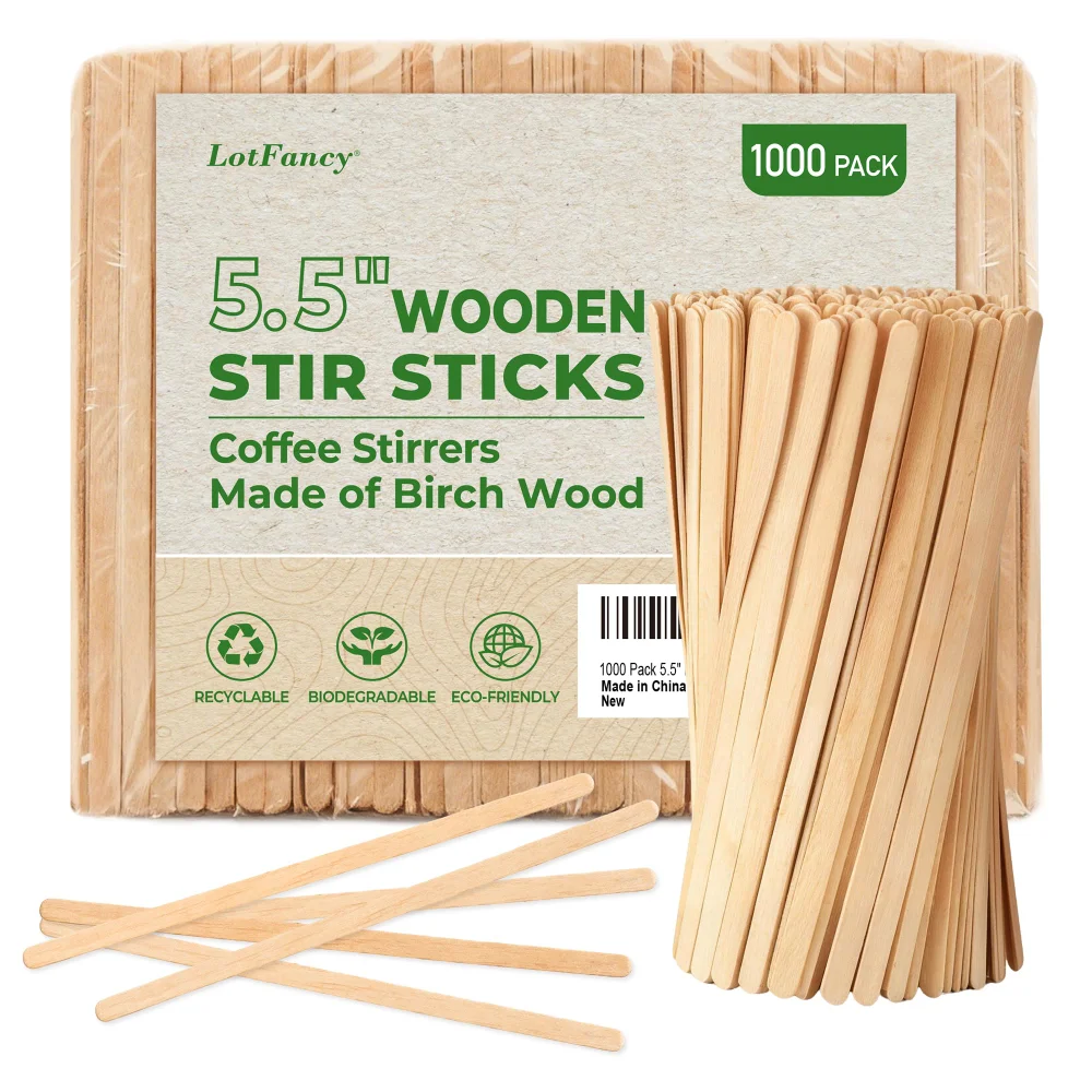 LotFancy Coffee Stirrers, 5.5 in, 1000-pack