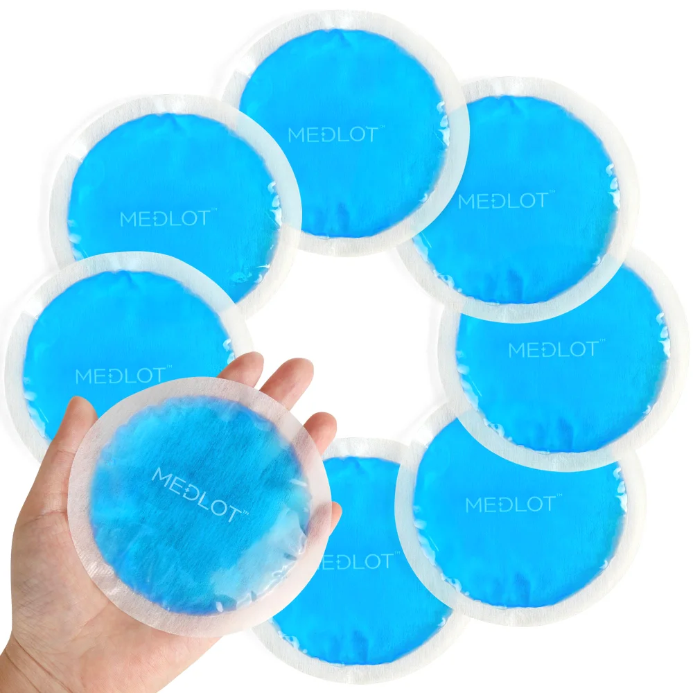 LotFancy Small Gel Ice Packs with Cloth Backing, 8-pack, Blue