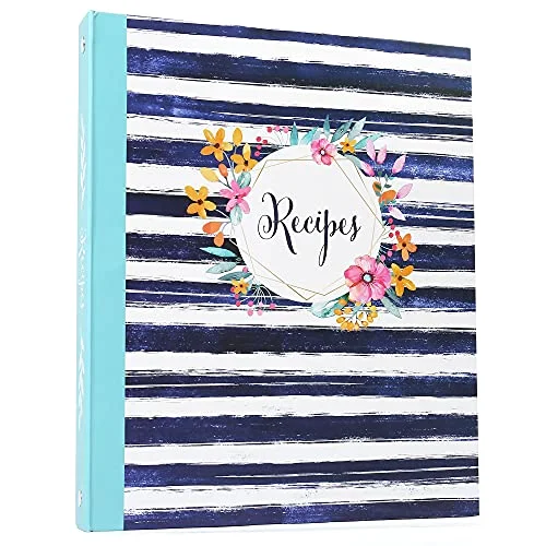 LotFancy Recipe Binder, 8.5x10 in, Blue