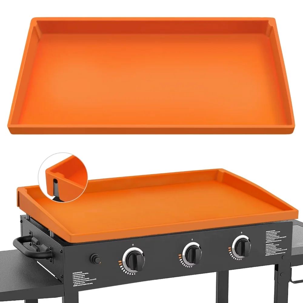 LotFancy Silicone Griddle Mat, 28 in, Orange