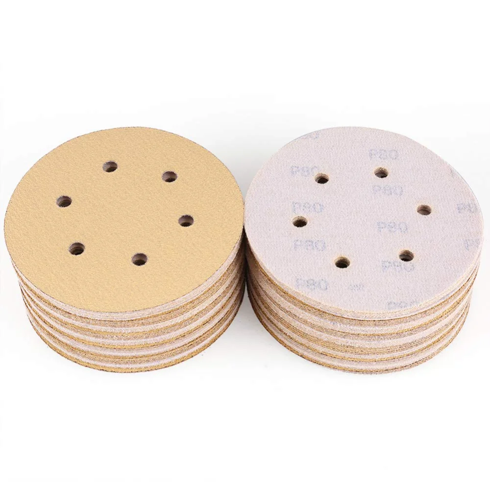 LotFancy Sanding Disc, 6 in, 80 grit, 100-pack
