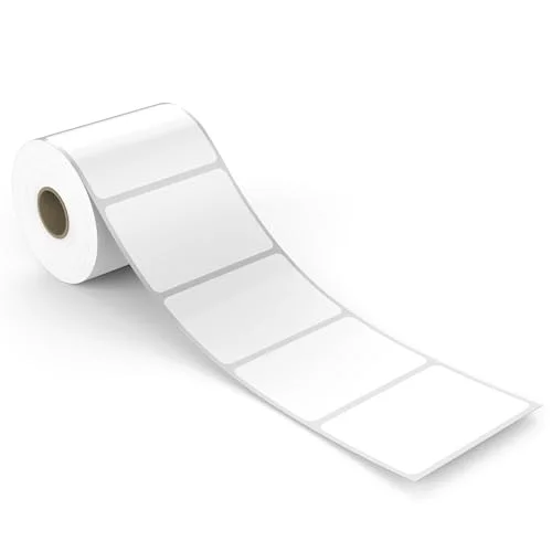 LotFancy Name Tag Stickers, 3.5x2.25 in, 500-pack, White