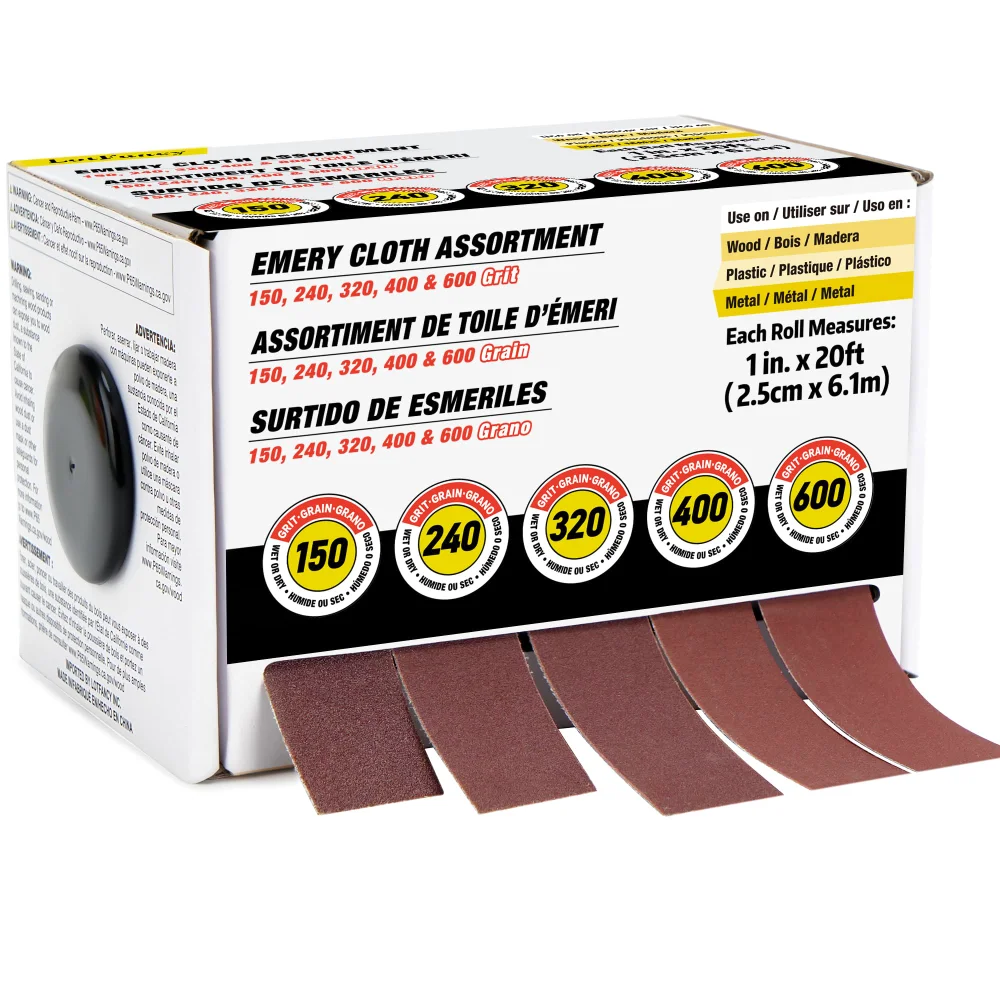 LotFancy Emery Cloth Roll, Red