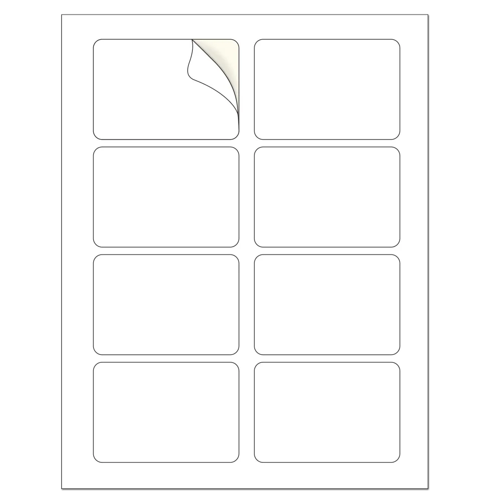 LotFancy Printable Name Tag Stickers, 3 in, 160-pack, White