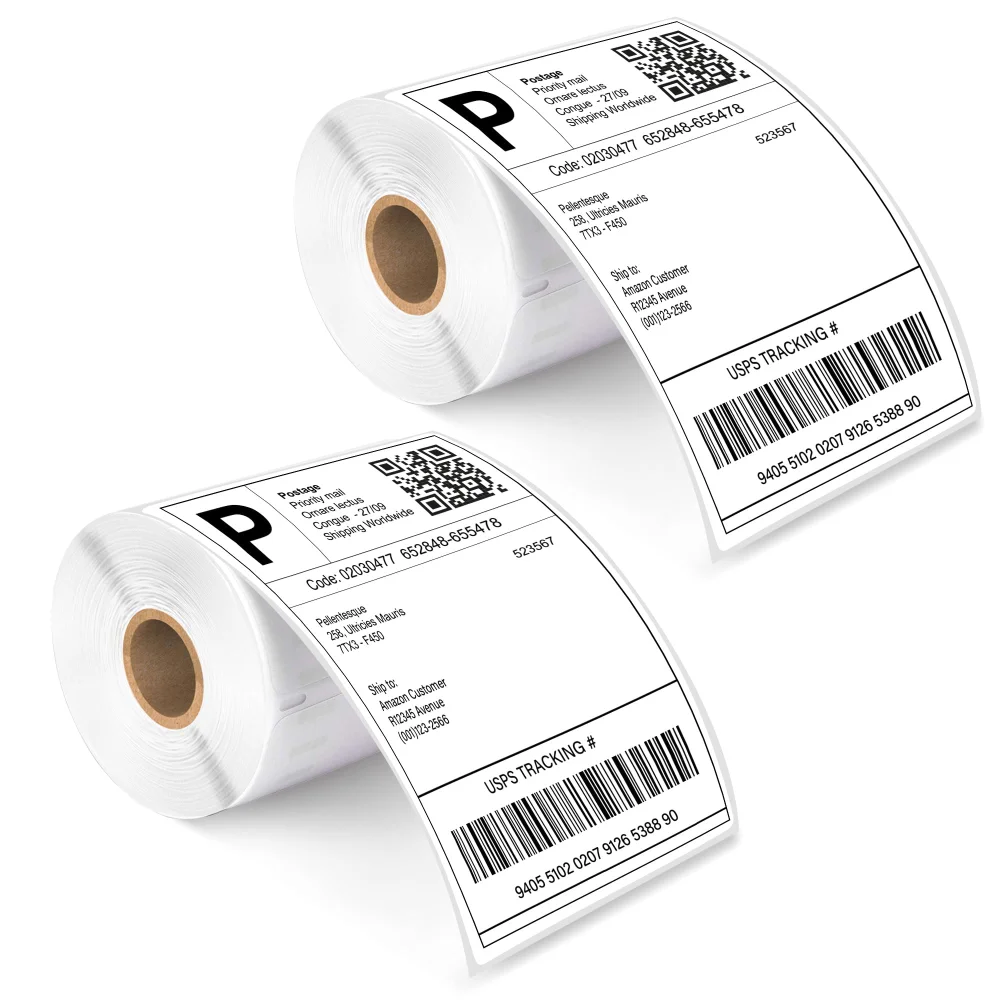 LotFancy Thermal Labels for DYMO 4XL, 4x6 in, 2 rolls, 440 labels