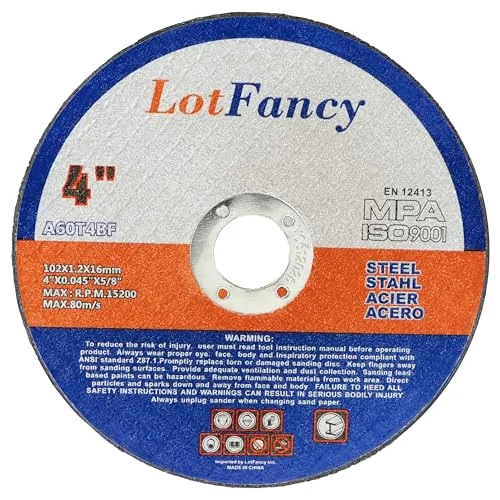 LotFancy Cut Off Wheels for Angle Grinder, 4 in, 10-pack