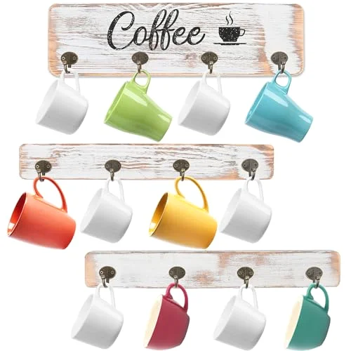 LotFancy Coffee Mug Holder, White