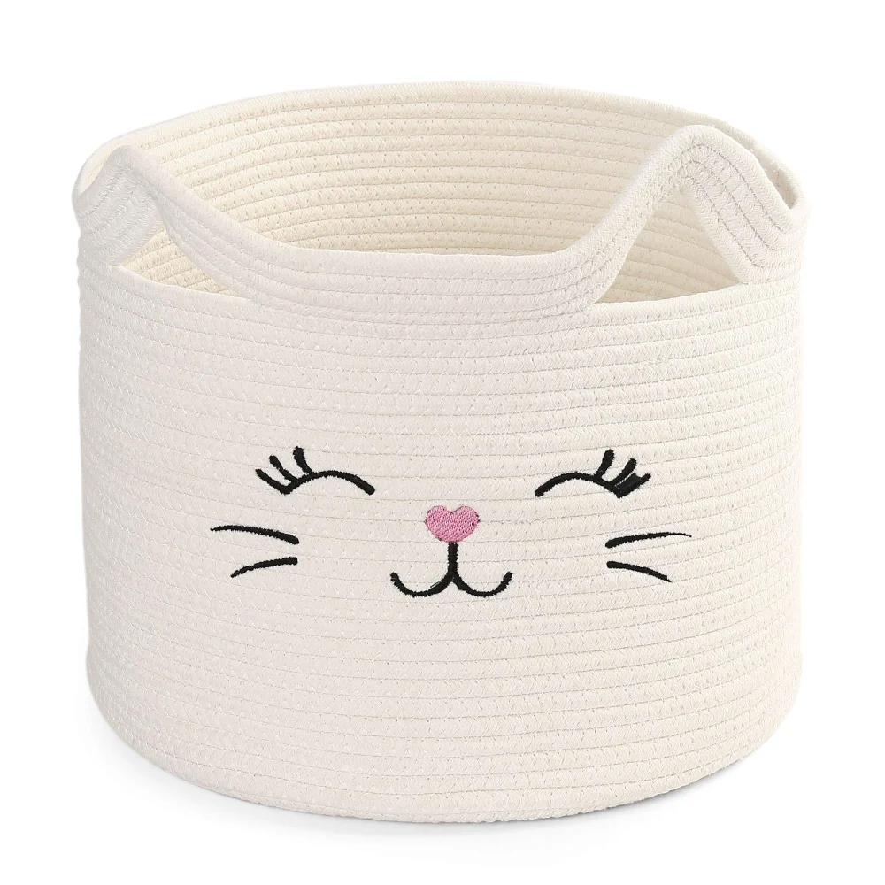 LotFancy Cat Toy Organizer, 15.7x13 in, Beige