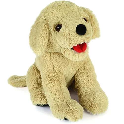 LotFancy Golden Retriever Stuffed Animal, 12 in, Beige