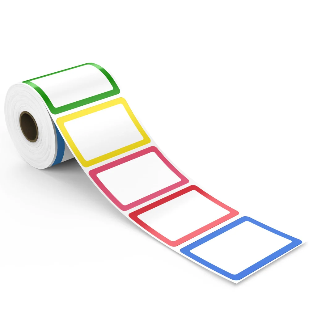 LotFancy Name Tag Stickers, 3.5x2.25 in, 500-pack
