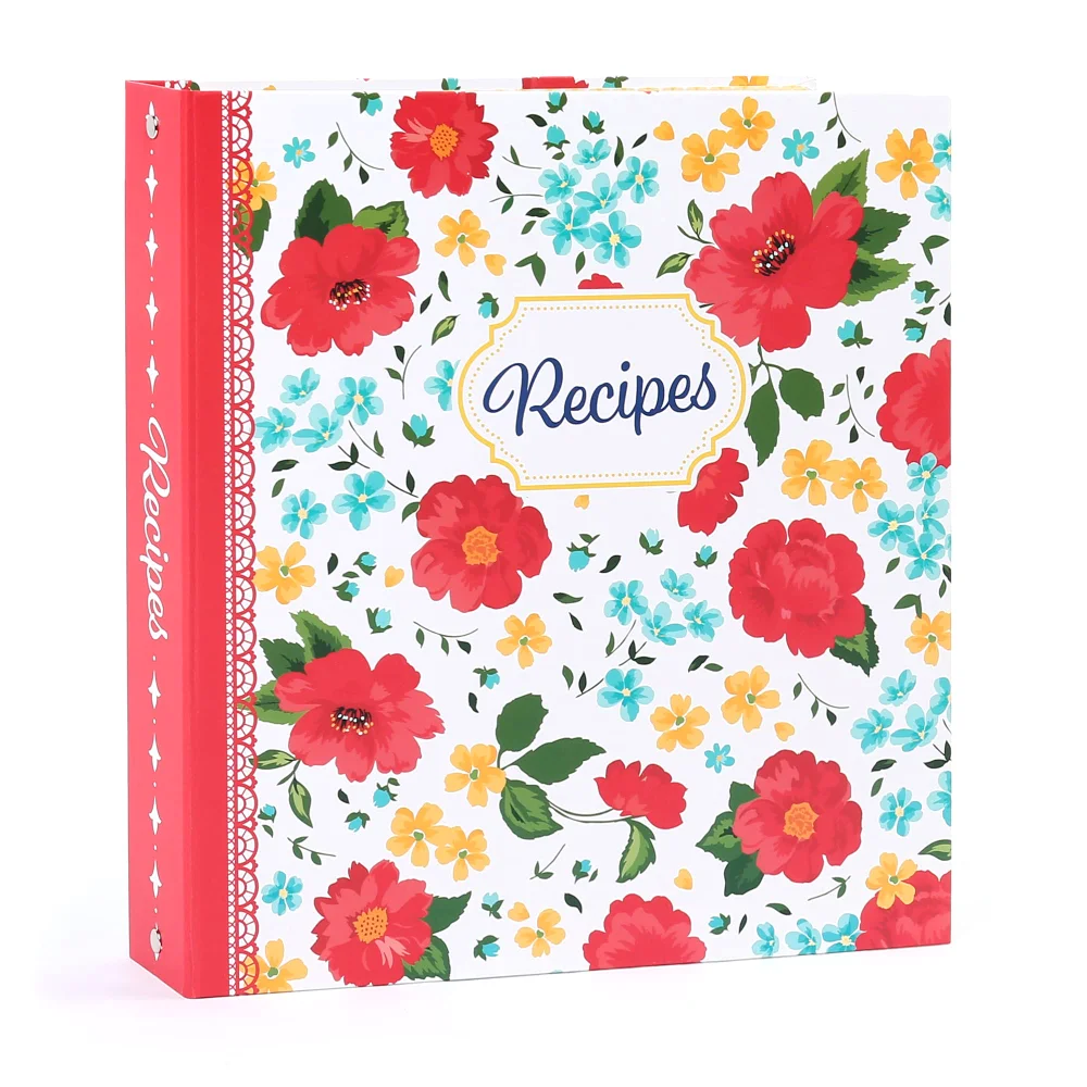 LotFancy Recipe Binder, 8.5x11 in, 3-ring, Red