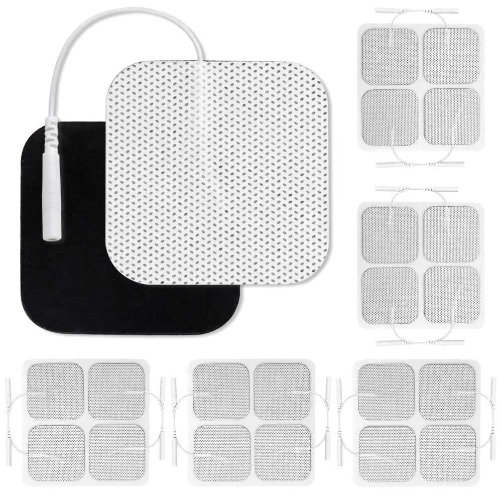 LotFancy TENS Unit Electrode Pads 2”x2”, 2x2 in, 20-pack, White