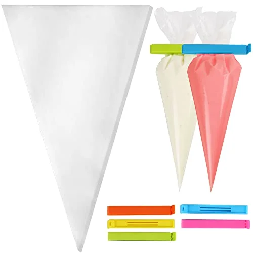 LotFancy Piping Bags, 18 in, 100-pack, Clear