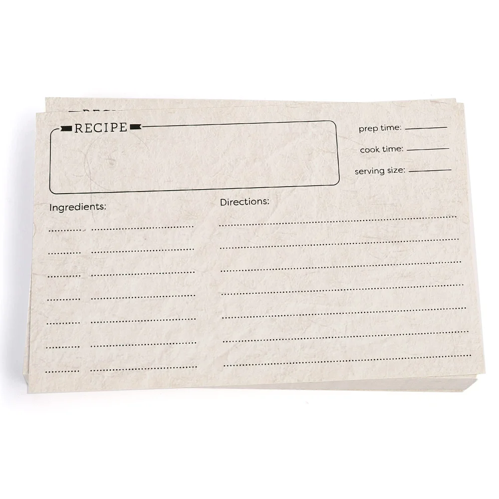 LotFancy Recipe Cards, 6 in, 60-pack