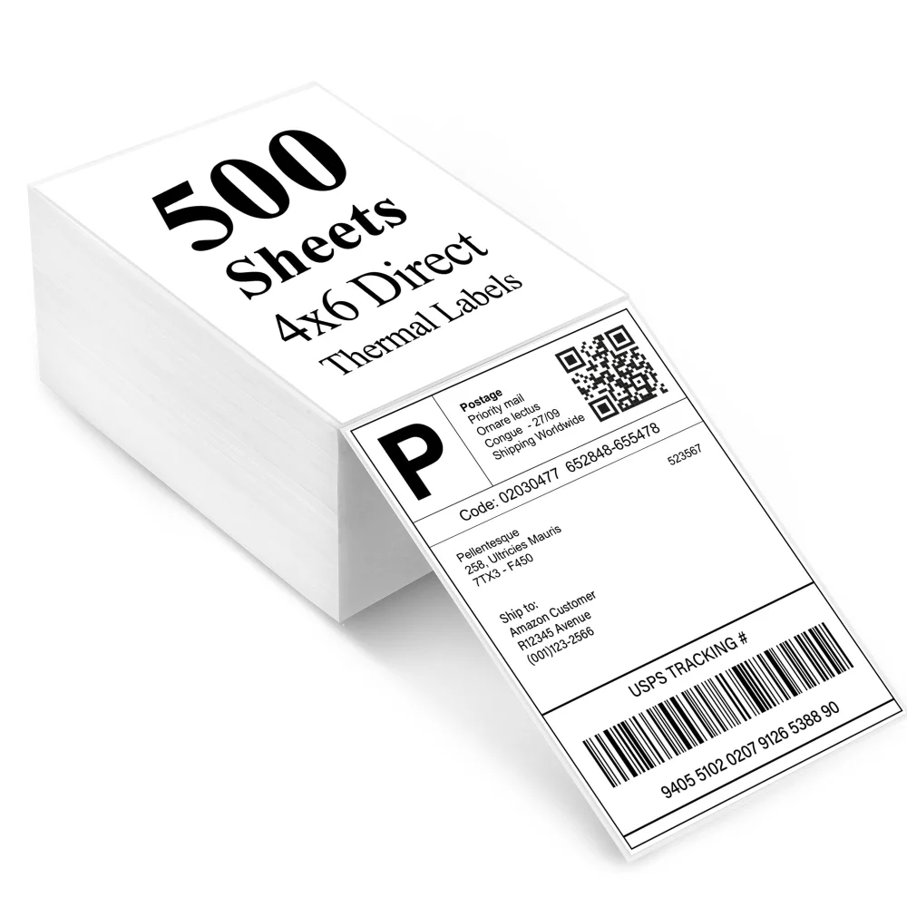 LotFancy Thermal Shipping Labels, 4x6 in, 500-pack