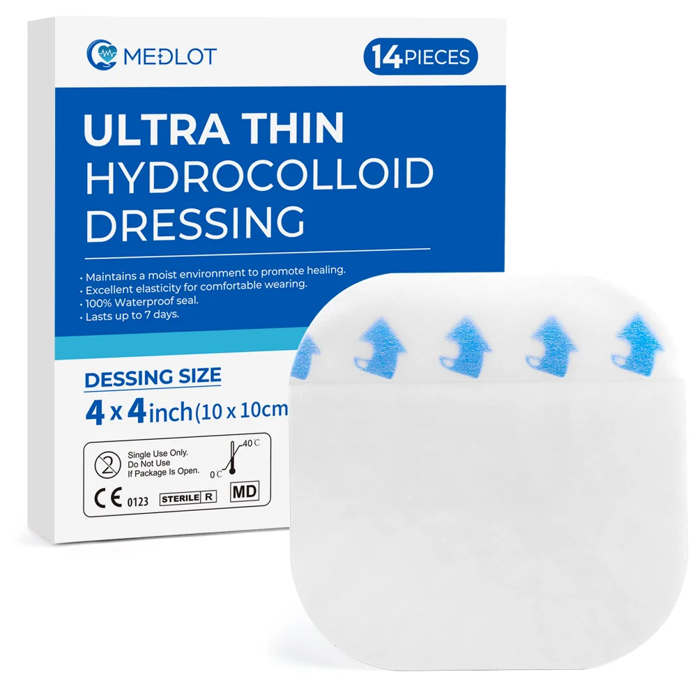 LotFancy Hydrocolloid Bandage, 4x4 in, 14-pack