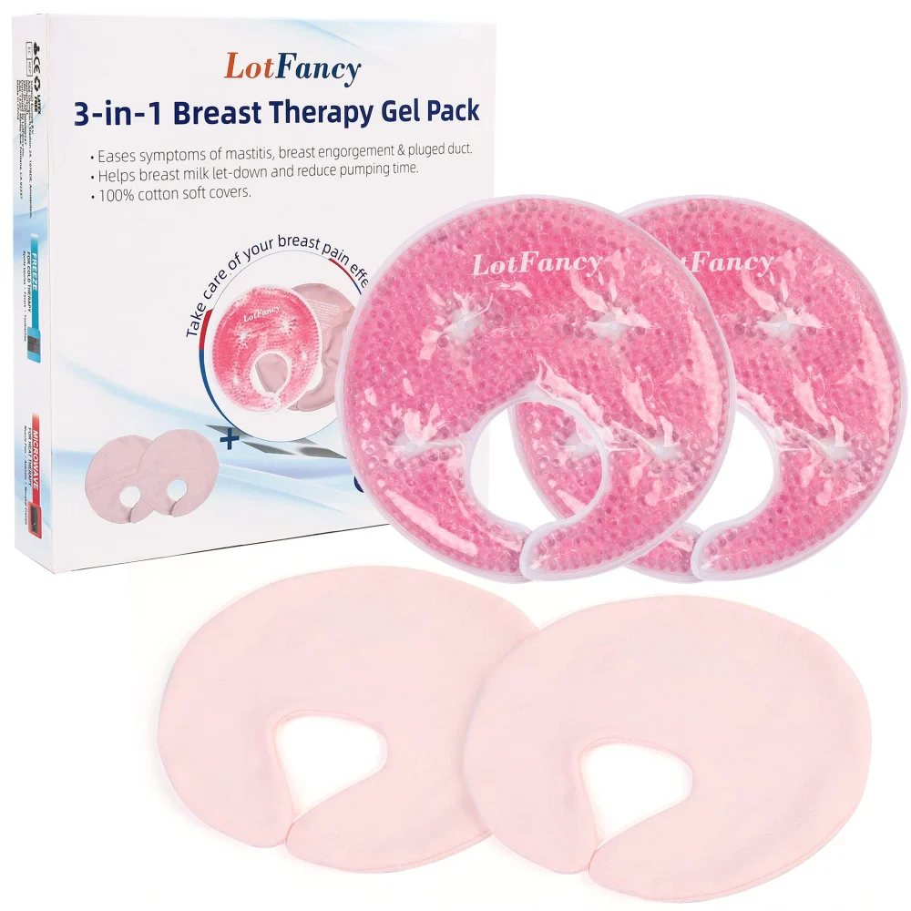 LotFancy Breast Ice Packs, Pink