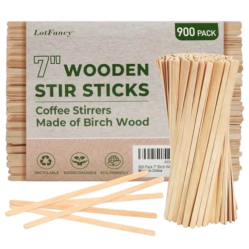 LotFancy Coffee Stirrers, 7 in, 900-pack
