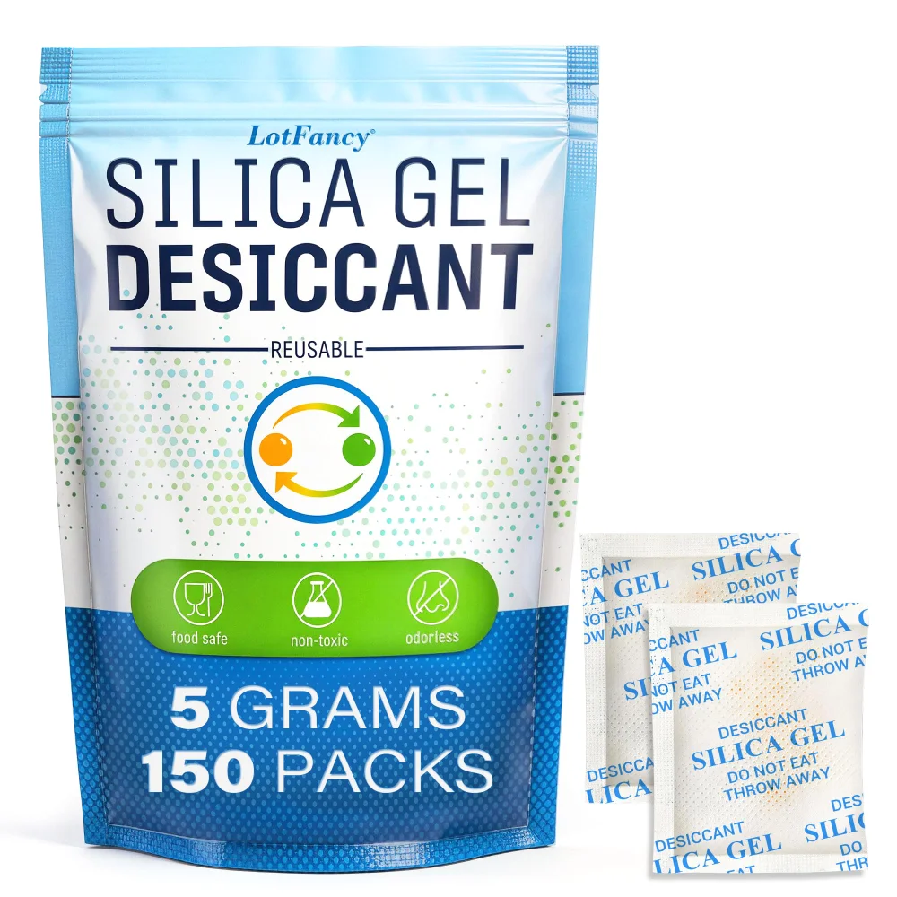 LotFancy Silica Gel Packets, 5 g packets, 150-pack