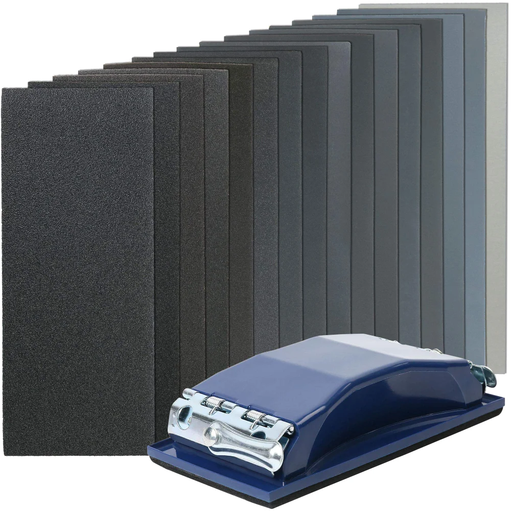 LotFancy Wet Dry Sandpaper with Block, 9x3.6 in, 60-5000 grit, 108-pack