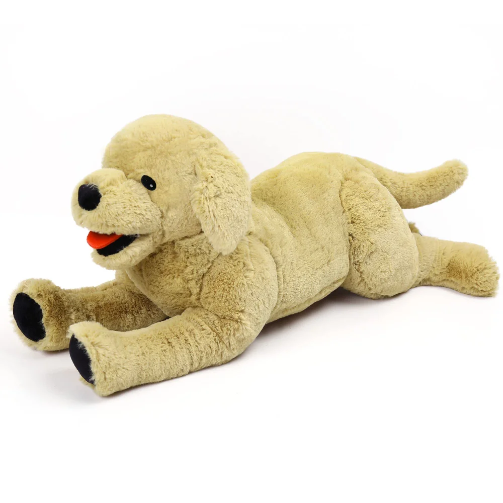 LotFancy Dog Stuffed Animals Plush, 21 in, Beige