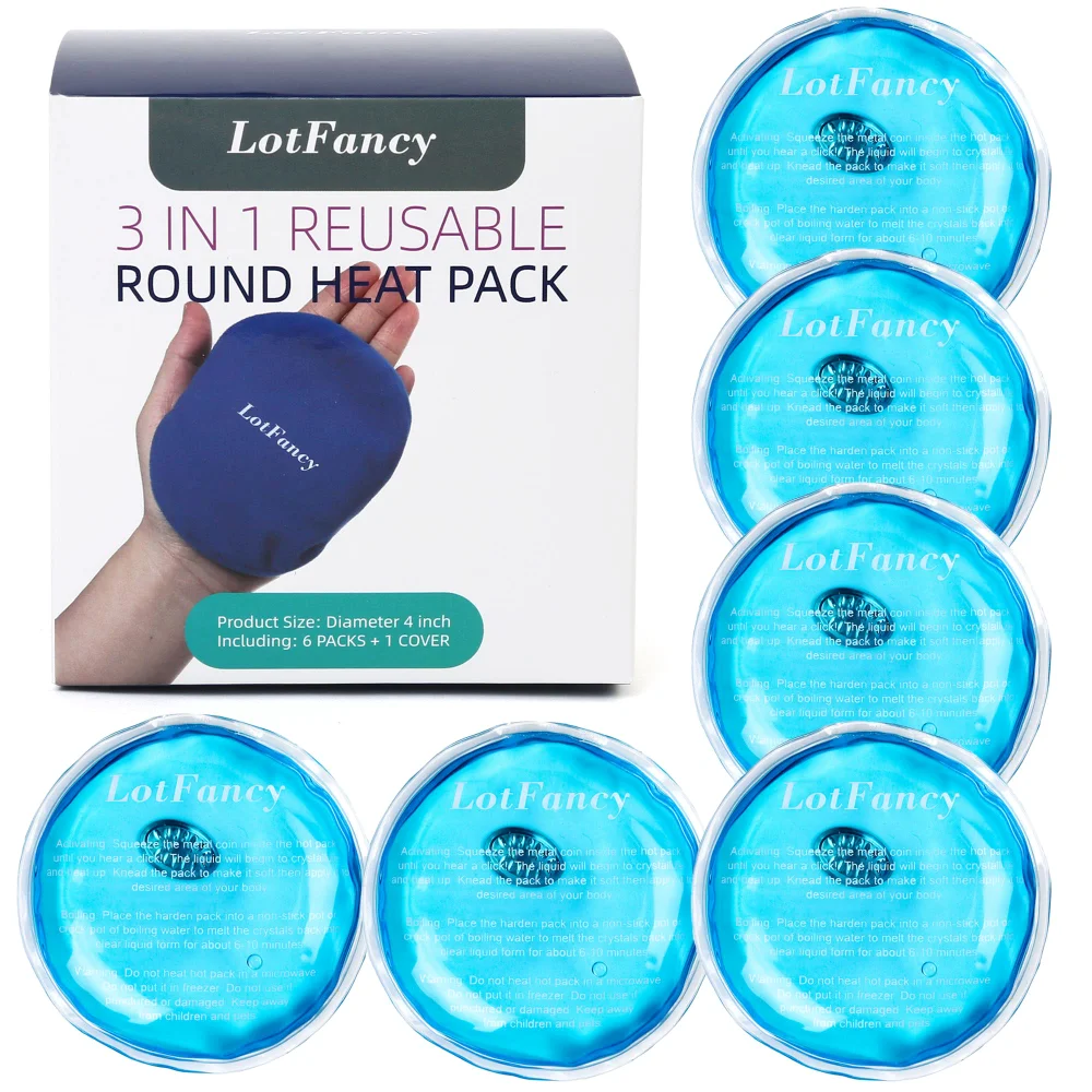 LotFancy Reusable Hand Warmer, Blue