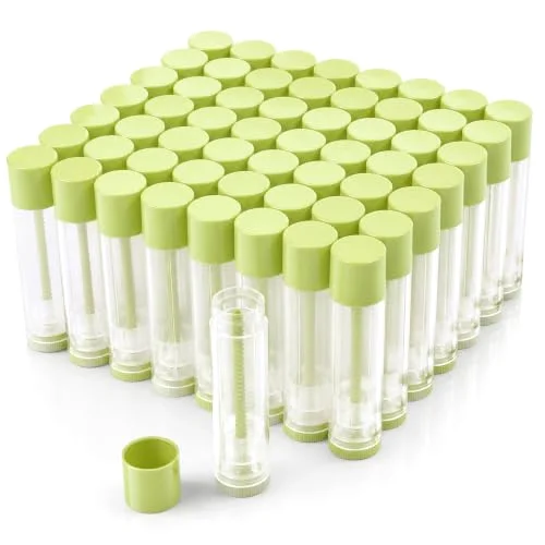 LotFancy Empty Lip Balm Tubes, 5.5 ml, 50-pack, Green