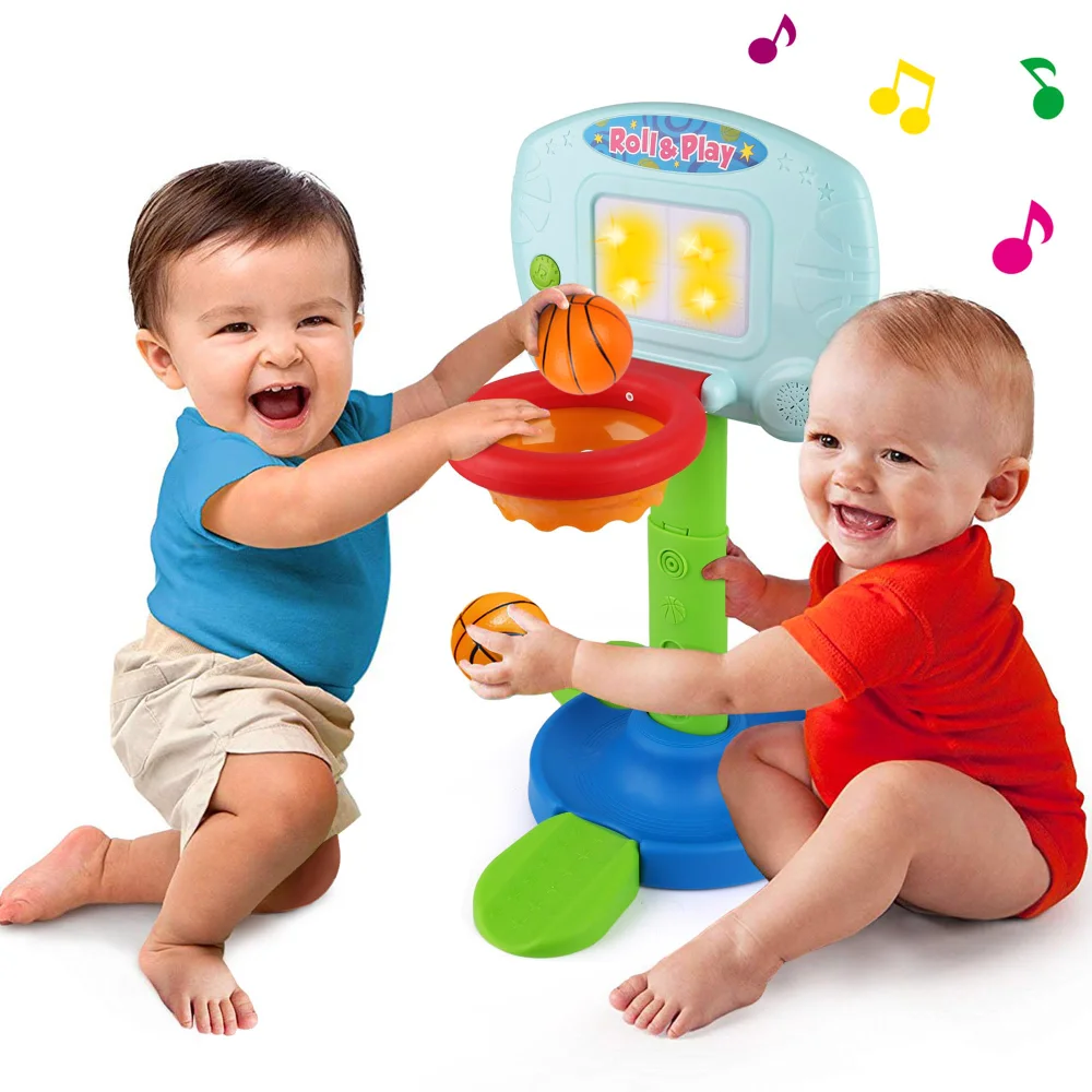 LotFancy Toddler Basketball Hoop, 2-in-1, Multicolor