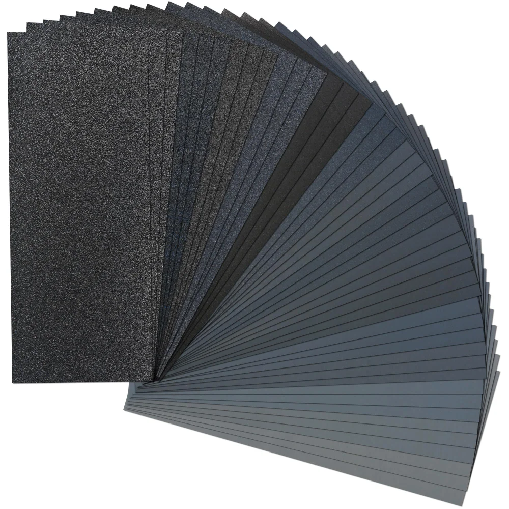 LotFancy Sandpaper, 80-3000 grit, 45-pack, Black