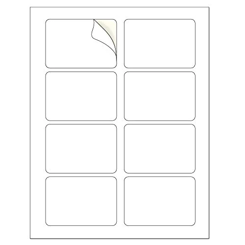 LotFancy Name Tag Stickers, 3 in, 100-pack, White