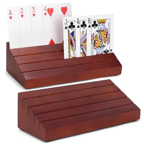 LotFancy Playing Card Holder, 2-pack, Clear