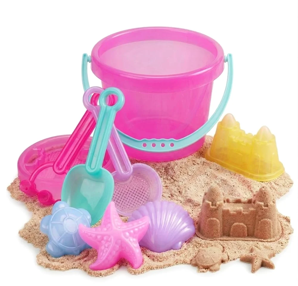LotFancy Sand Toys, 9-pack, Pink